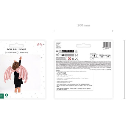 Halloween Helium Ballon Rose Goud Vleermuis Leeg 85cm van Partydeco koop je bij Partywinkel