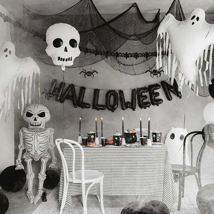 Halloween Helium Ballon Wit Spook Leeg 93cm van Partydeco koop je bij Partywinkel