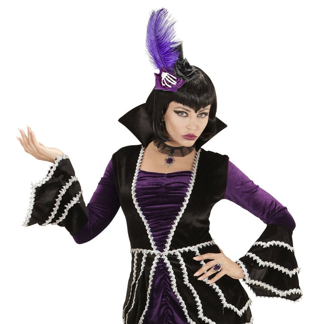 Halloween Hoed Paars Mini Skelet van Widmann koop je bij Partywinkel