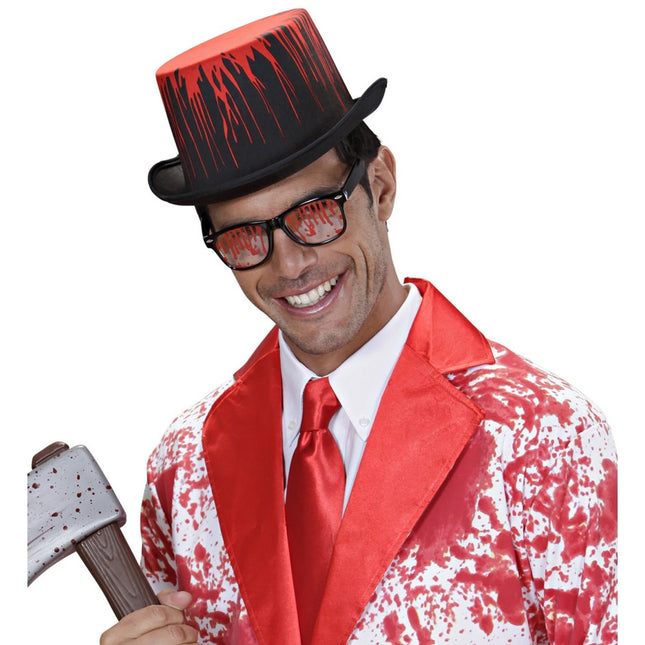 Halloween Hoed Zwart Druipend Bloed van Widmann koop je bij Partywinkel