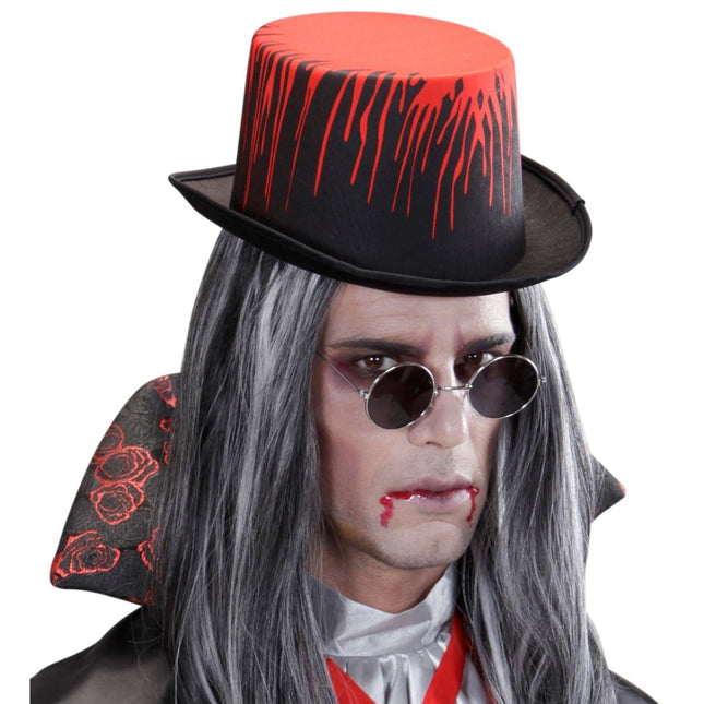Halloween Hoed Zwart Druipend Bloed van Widmann koop je bij Partywinkel