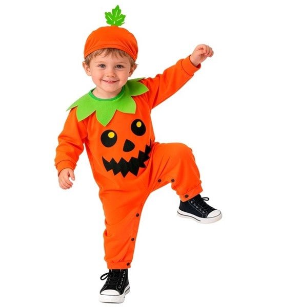 Halloween Jumpsuit Baby Pompoen 2 delig van Widmann koop je bij Partywinkel
