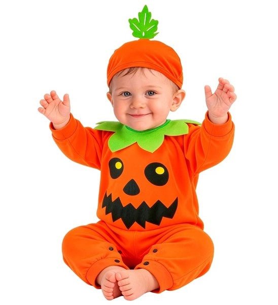 Halloween Jumpsuit Baby Pompoen 2 delig van Widmann koop je bij Partywinkel