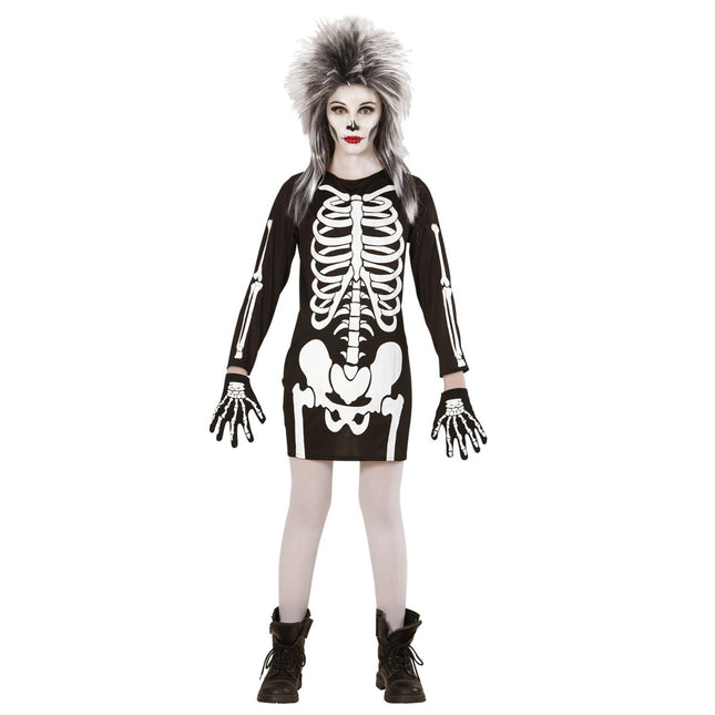Halloween Jumpsuit Meisje Skelet van Widmann koop je bij Partywinkel