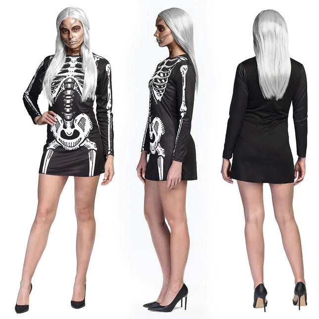 Halloween Jurk Dames Skelet van Boland koop je bij Partywinkel