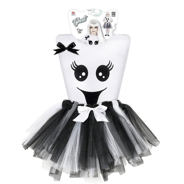 Halloween Jurk Meisje Skelet van Widmann koop je bij Partywinkel