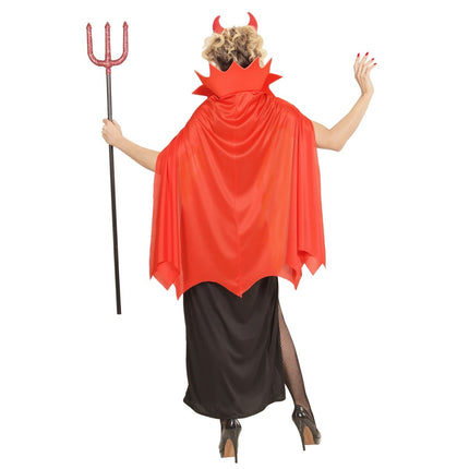 Halloween Jurk Rood Zwart Dames Duivel van Widmann koop je bij Partywinkel