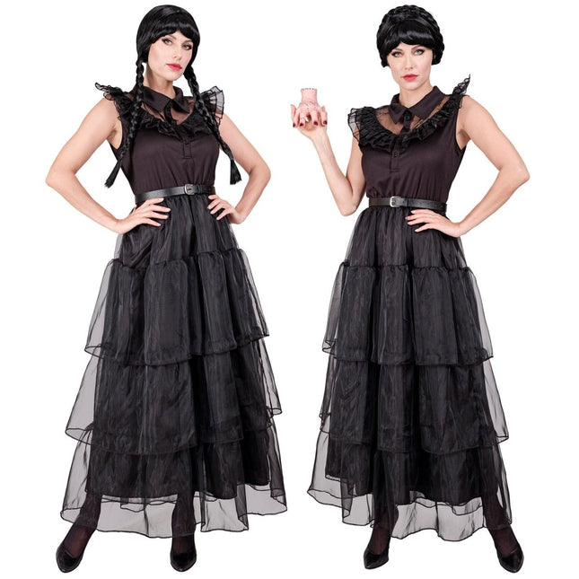 Halloween Jurk Zwart Dames Gothic van Widmann koop je bij Partywinkel