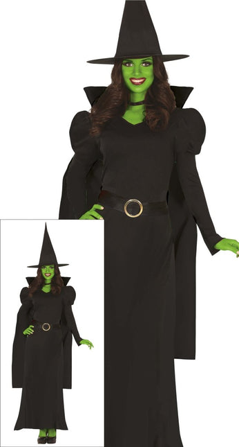 Halloween Jurk Zwart Dames Heks Lang van Fiestas Guirca koop je bij Partywinkel