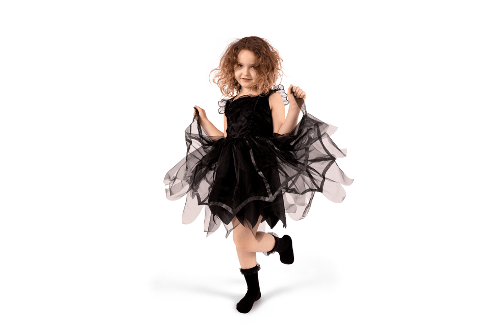 Halloween Jurk Zwart Meisje Heks van Partydeco koop je bij Partywinkel