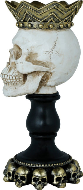 Halloween Kaarsenhouder Schedel 25cm van Fiestas Guirca koop je bij Partywinkel