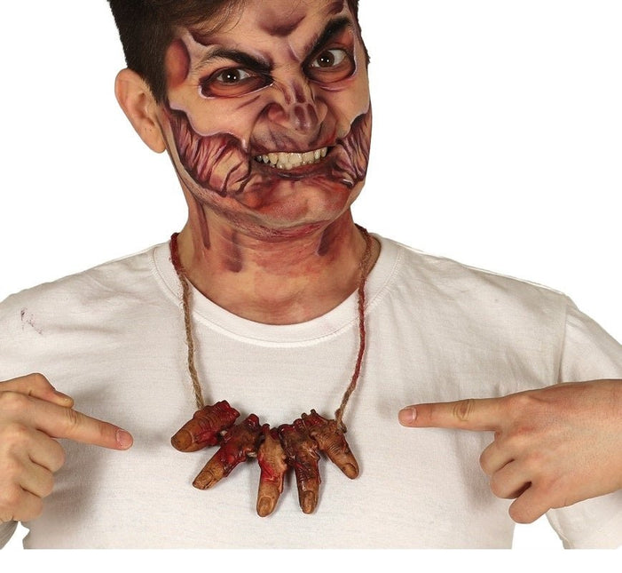 Halloween Ketting Bloederige Vingers van Fiestas Guirca koop je bij Partywinkel