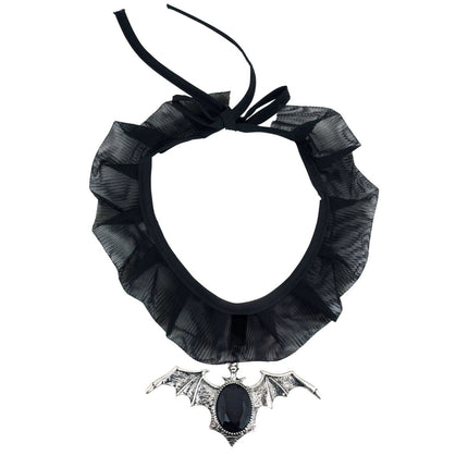 Halloween Ketting Choker Met Vleermuis van Widmann koop je bij Partywinkel