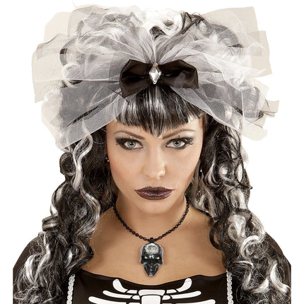 Halloween Ketting Schedel Met Edelsteen van Widmann koop je bij Partywinkel