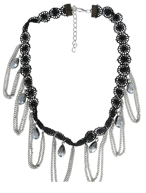 Halloween Ketting Zilver Choker van Fiestas Guirca koop je bij Partywinkel