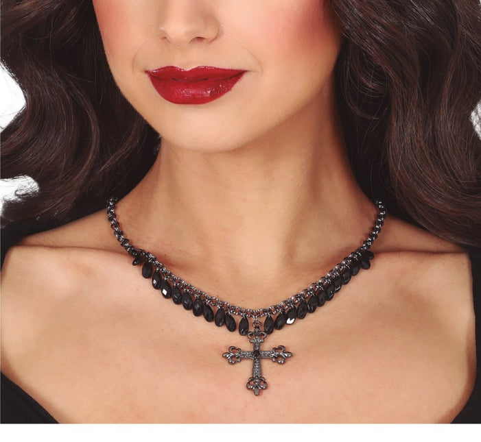 Halloween Ketting Zwart Kruis van Fiestas Guirca koop je bij Partywinkel