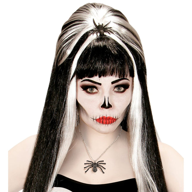 Halloween Ketting Zwart Spin Met Diamanten van Widmann koop je bij Partywinkel
