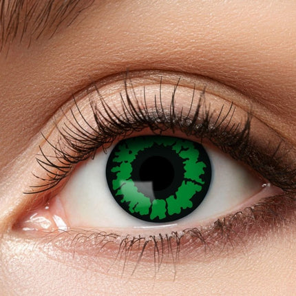 Halloween Kleurlenzen Groen van Partychimp koop je bij Partywinkel