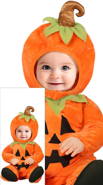 Halloween Kostuum Oranje Baby Pompoen van Fiestas Guirca koop je bij Partywinkel