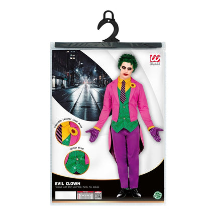 Halloween Kostuum Roze Heren Joker van Widmann koop je bij Partywinkel