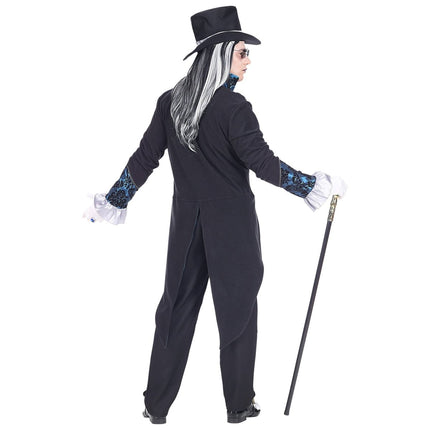 Halloween Kostuum Zwart Blauw Heren Vampier van Widmann koop je bij Partywinkel