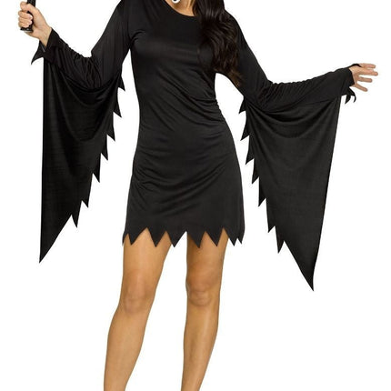 Halloween Kostuum Zwart Dames Geest Face Aged van Ghostface koop je bij Partywinkel