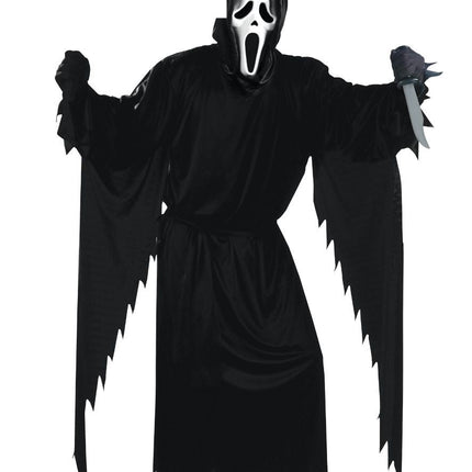 Halloween Kostuum Zwart Heren Geest 3 delig van Ghostface koop je bij Partywinkel