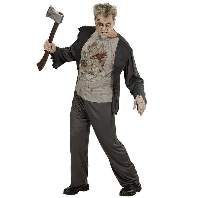 Halloween Kostuum Zwart Heren Zombie van Widmann koop je bij Partywinkel