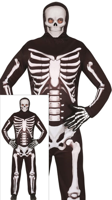 Halloween Kostuum Zwart Wit Skelet 2 delig van Fiestas Guirca koop je bij Partywinkel
