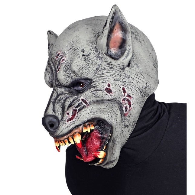 Halloween Masker Grijs Weerwolf Horror van Widmann koop je bij Partywinkel