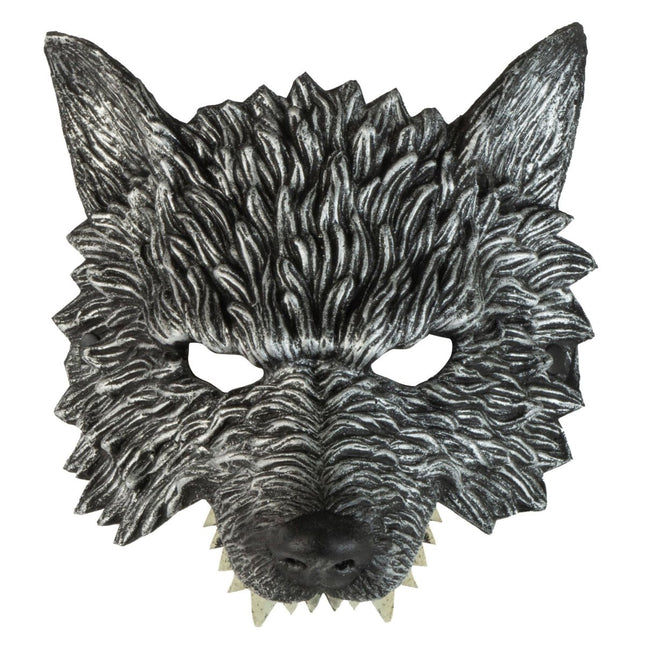 Halloween Masker Grijs Wolf van Widmann koop je bij Partywinkel