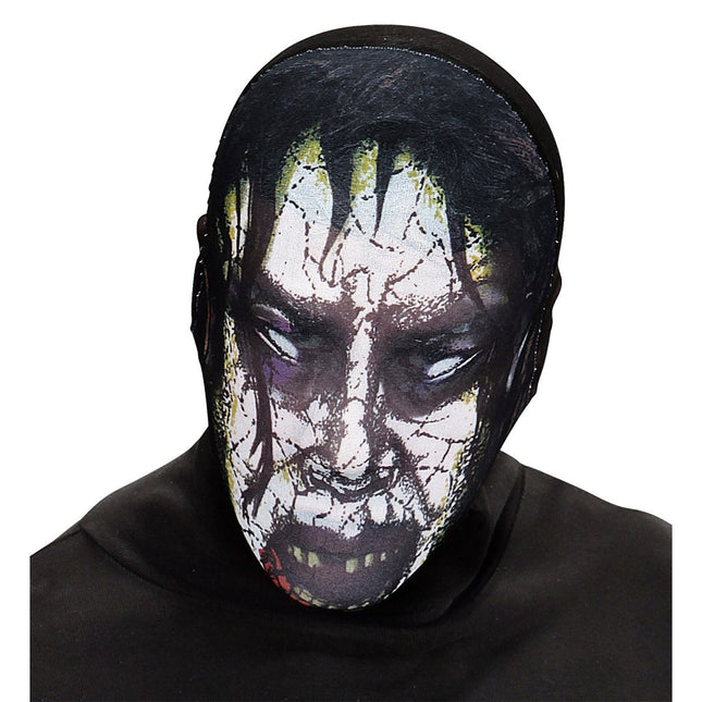 Halloween Masker Grijs Zombie Stof van Widmann koop je bij Partywinkel