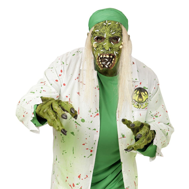 Halloween Masker Groen Kind Zombie van Widmann koop je bij Partywinkel