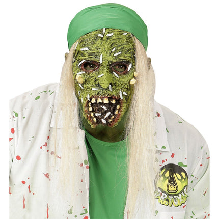 Halloween Masker Groen Kind Zombie van Widmann koop je bij Partywinkel