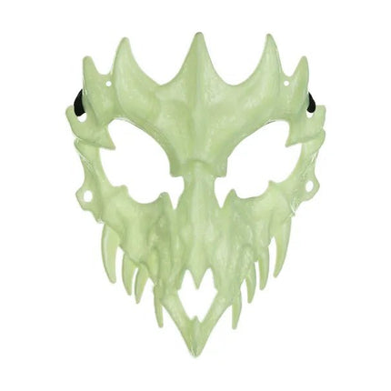Halloween Masker Groen Schedel Glow In The Dark van Partydeco koop je bij Partywinkel