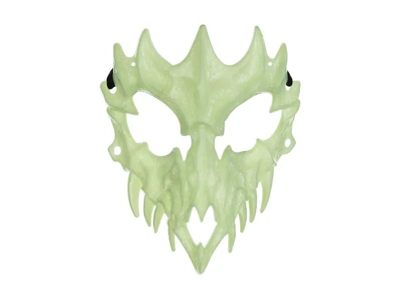 Halloween Masker Groen Schedel Glow In The Dark van Partydeco koop je bij Partywinkel