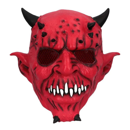 Halloween Masker Rood Creepy Duivel van Boland koop je bij Partywinkel