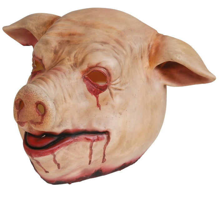 Halloween Masker Rood Roze Varken van Fiestas Guirca koop je bij Partywinkel
