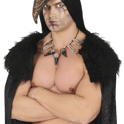 Halloween Masker Snavel Met Veren van Fiestas Guirca koop je bij Partywinkel