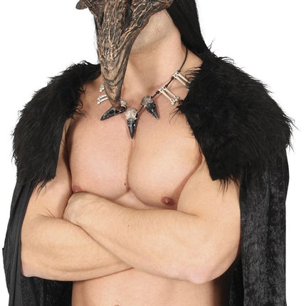 Halloween Masker Snavel Met Veren van Fiestas Guirca koop je bij Partywinkel