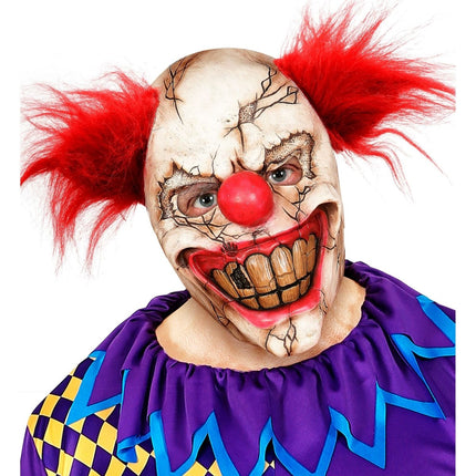 Halloween Masker Wit Killer Clown Met Haar van Widmann koop je bij Partywinkel