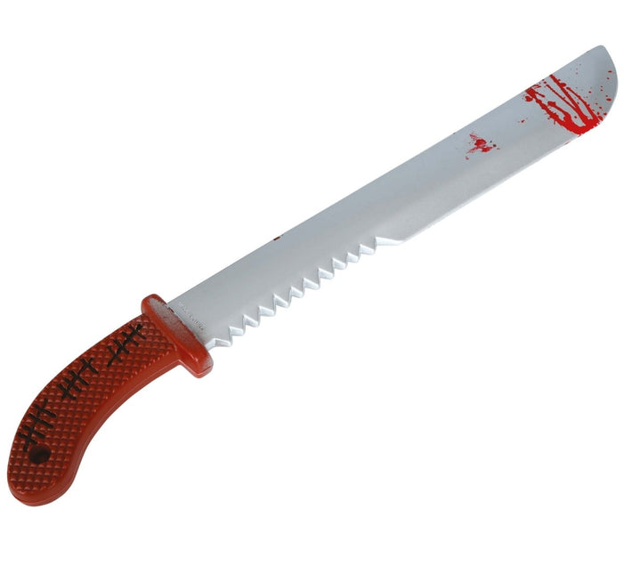 Halloween Nep Machete Met Zaag 60cm van Fiestas Guirca koop je bij Partywinkel