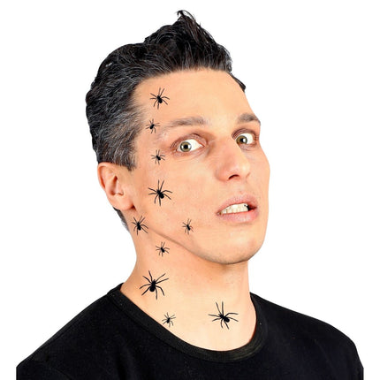 Halloween Nep Tattoos Spinnen 32st van Widmann koop je bij Partywinkel