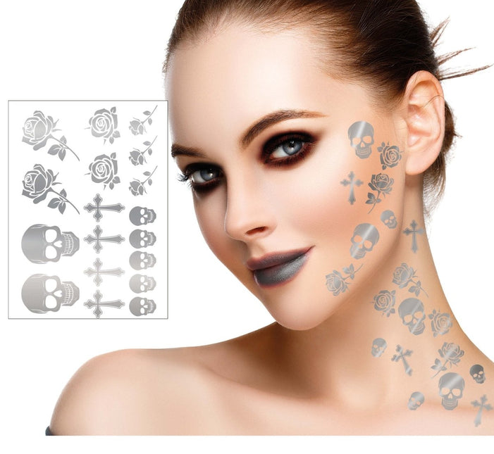 Halloween Nep Tattoos Zilver van Fiestas Guirca koop je bij Partywinkel