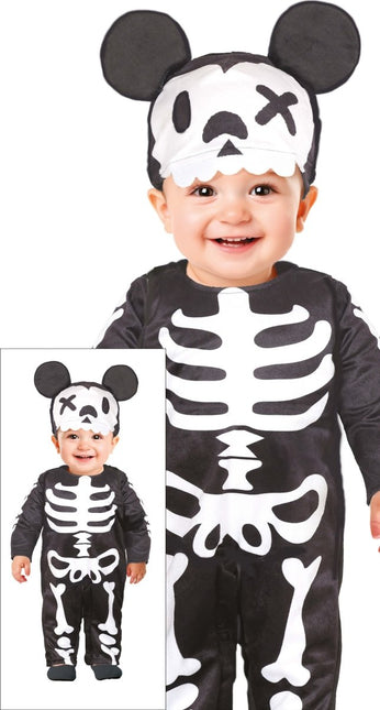 Halloween Onesie Baby Muizig Skelet van Fiestas Guirca koop je bij Partywinkel