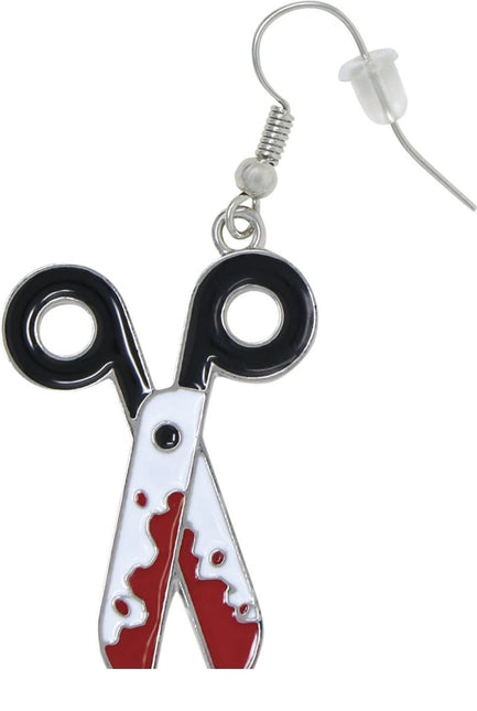 Halloween Oorbellen Bebloede Schaar van Fiestas Guirca koop je bij Partywinkel