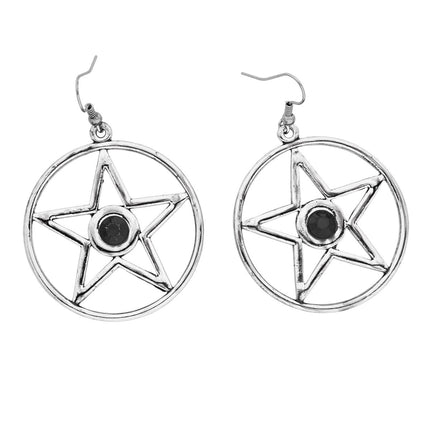 Halloween Oorbellen Zilver Satan van Widmann koop je bij Partywinkel