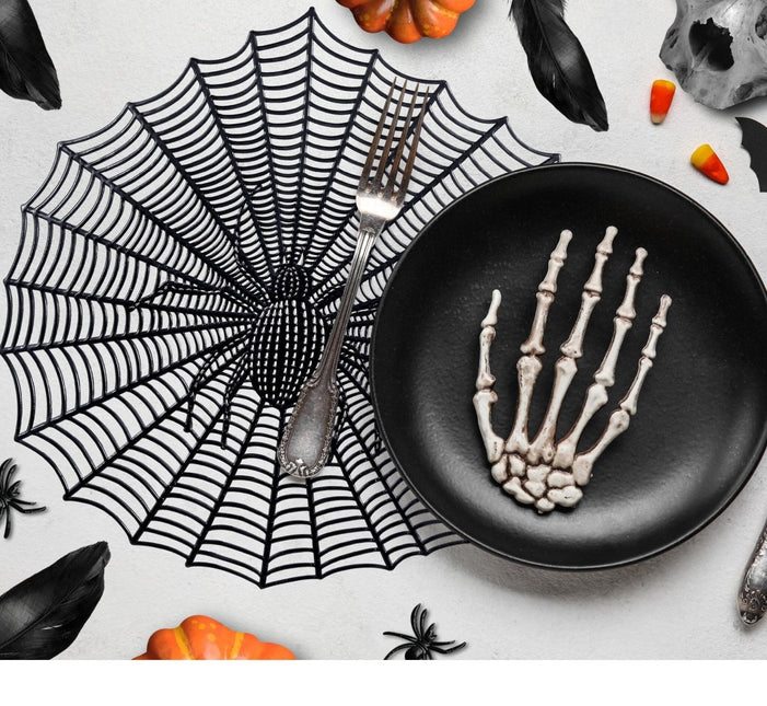 Halloween Placemats Spinnenweb 38cm van Fiestas Guirca koop je bij Partywinkel