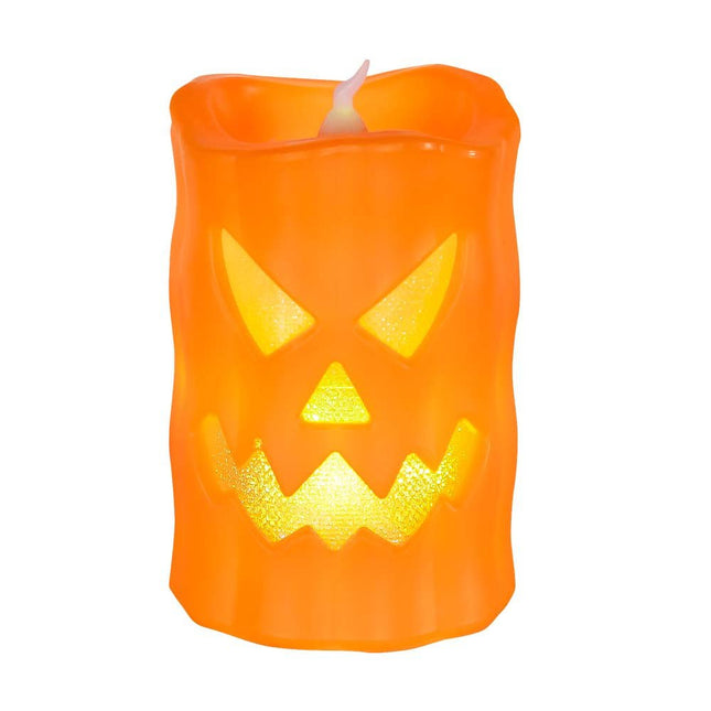 Halloween Pompoen Led - Kaars 10cm van Boland koop je bij Partywinkel