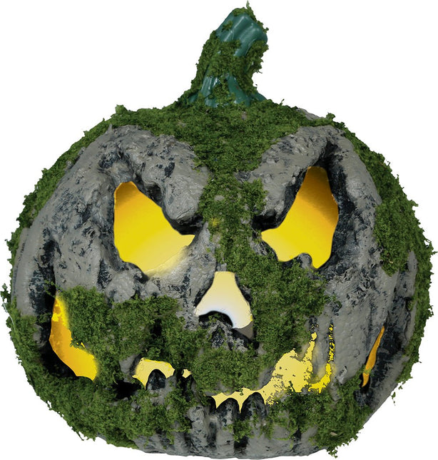 Halloween Pompoen Mos Met Licht 20cm van Fiestas Guirca koop je bij Partywinkel